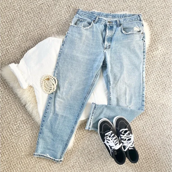 COPY - ✨LLBEAN Classic Vintage Super-Worn Broken-In Jeans Size 35x30 Unisex✨ - Picture 2 of 15